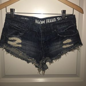 volcom denim shorts